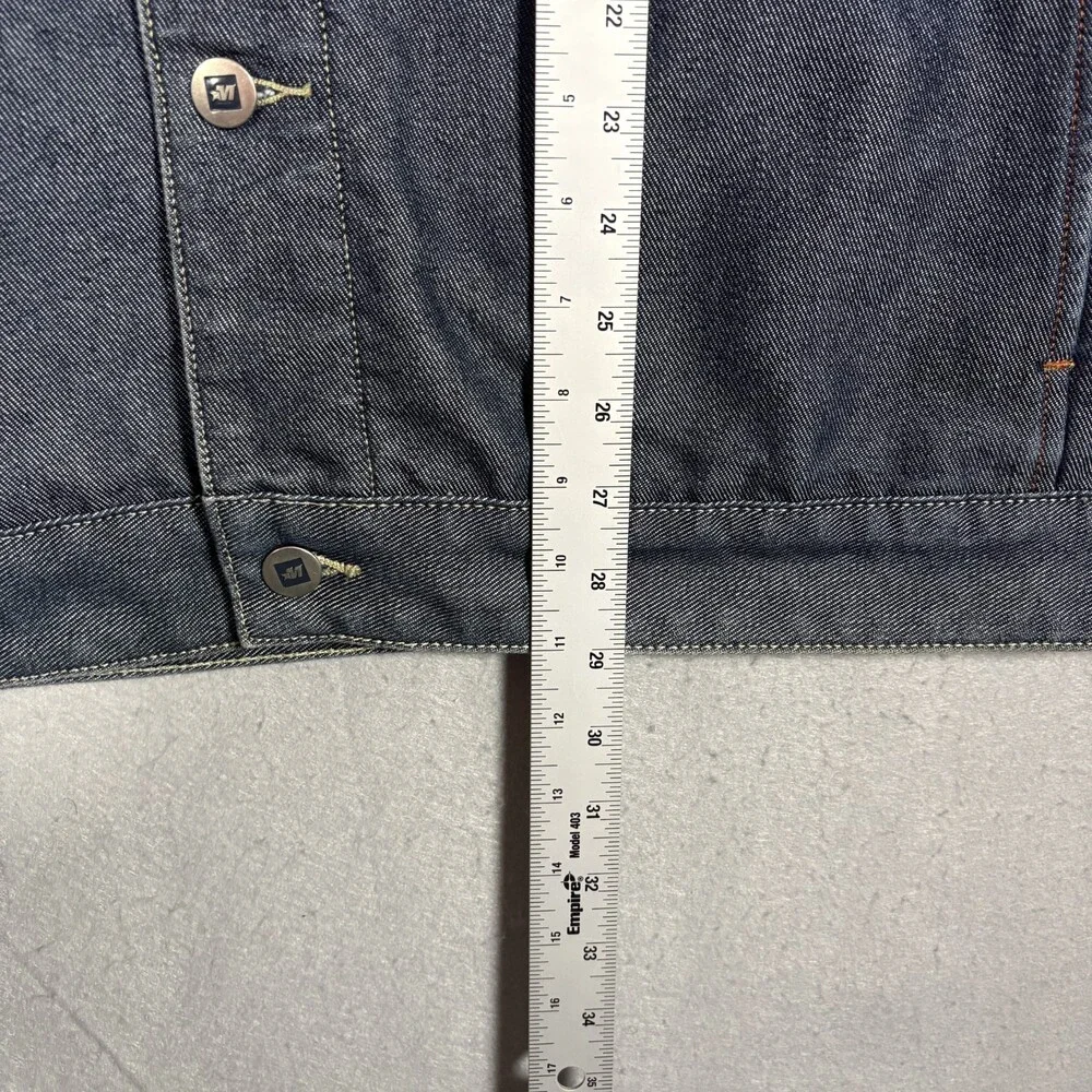 Vintage Y2K Mecca USA Jean Therapy Black Denim Jacket Oversized Men's Size XXL